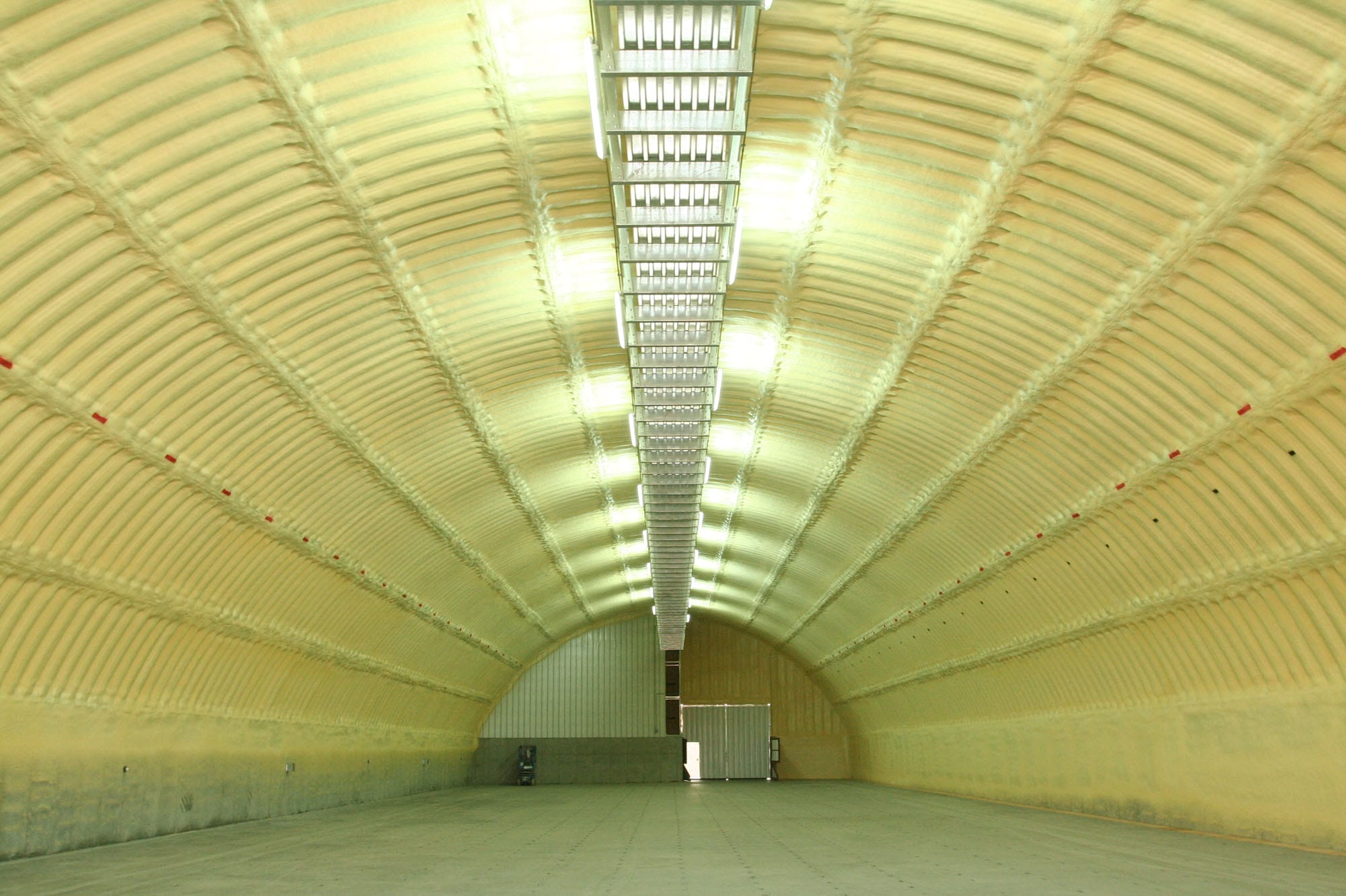 Interior of spacious insulated warehouse tunnel