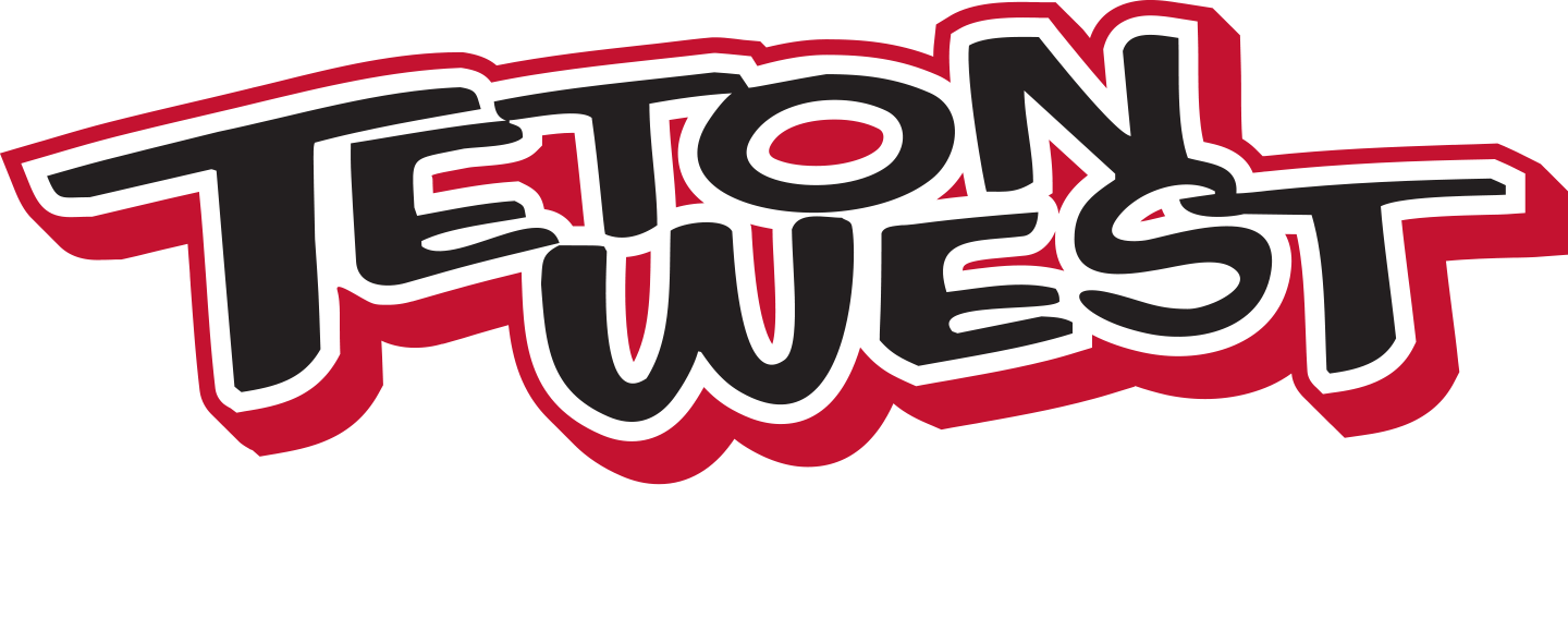 Teton West logo in bold black and red